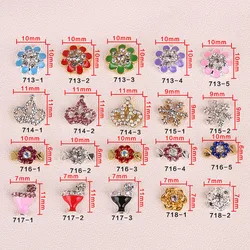 Diy 3d Alloy Red Sweet Cherry Gold Star Glass Diamond Girl Nails Art Charm Rhinestone Decoration Nail Charms