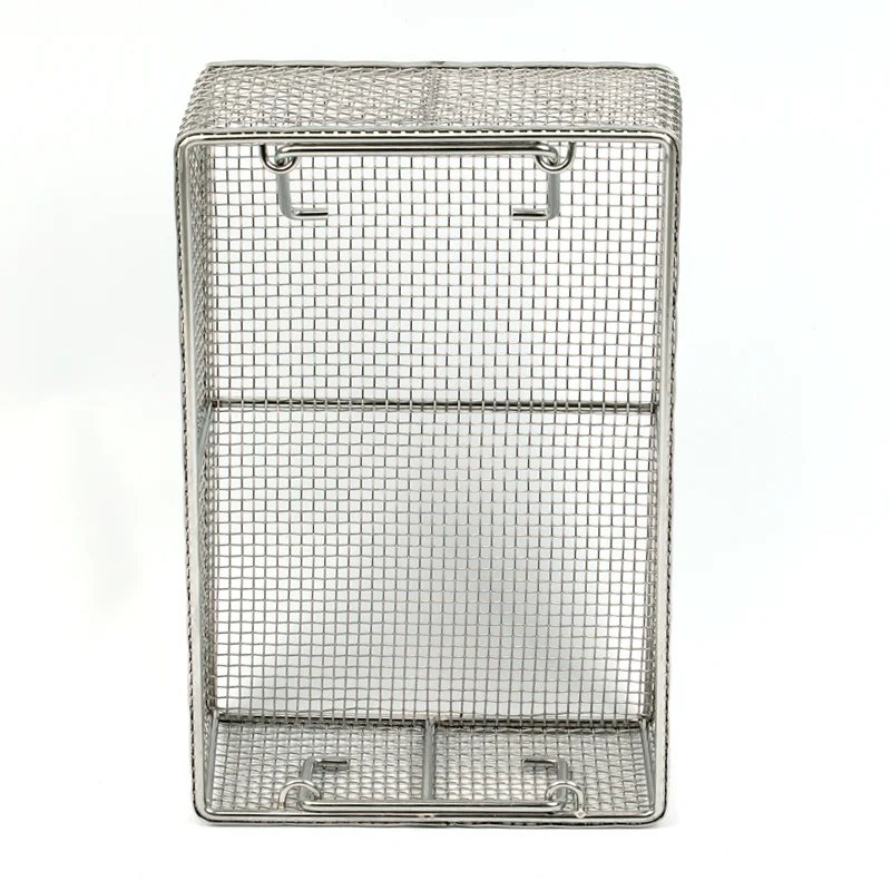 Корзина стерилизации нержавеющей стали полная проволочная сетка медицинская с крышкой