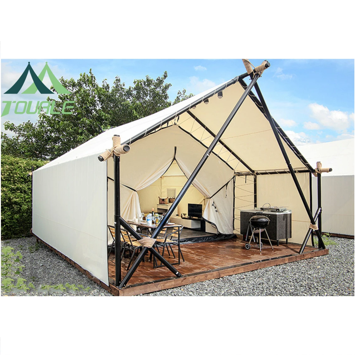 5*7M full envelope safari tent Stronger heat insulation
