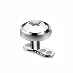 ASTM F136 Titanium G23 Micro Dermal Anchor piercing jewelry Clear Gem Skin Piercing Sexy Jewelry Implanted By Surface Puncture