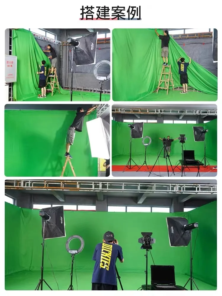 AINUO Large Motorized Wall Studio Portable Fabric Green Screen Clothes Backdrop Background