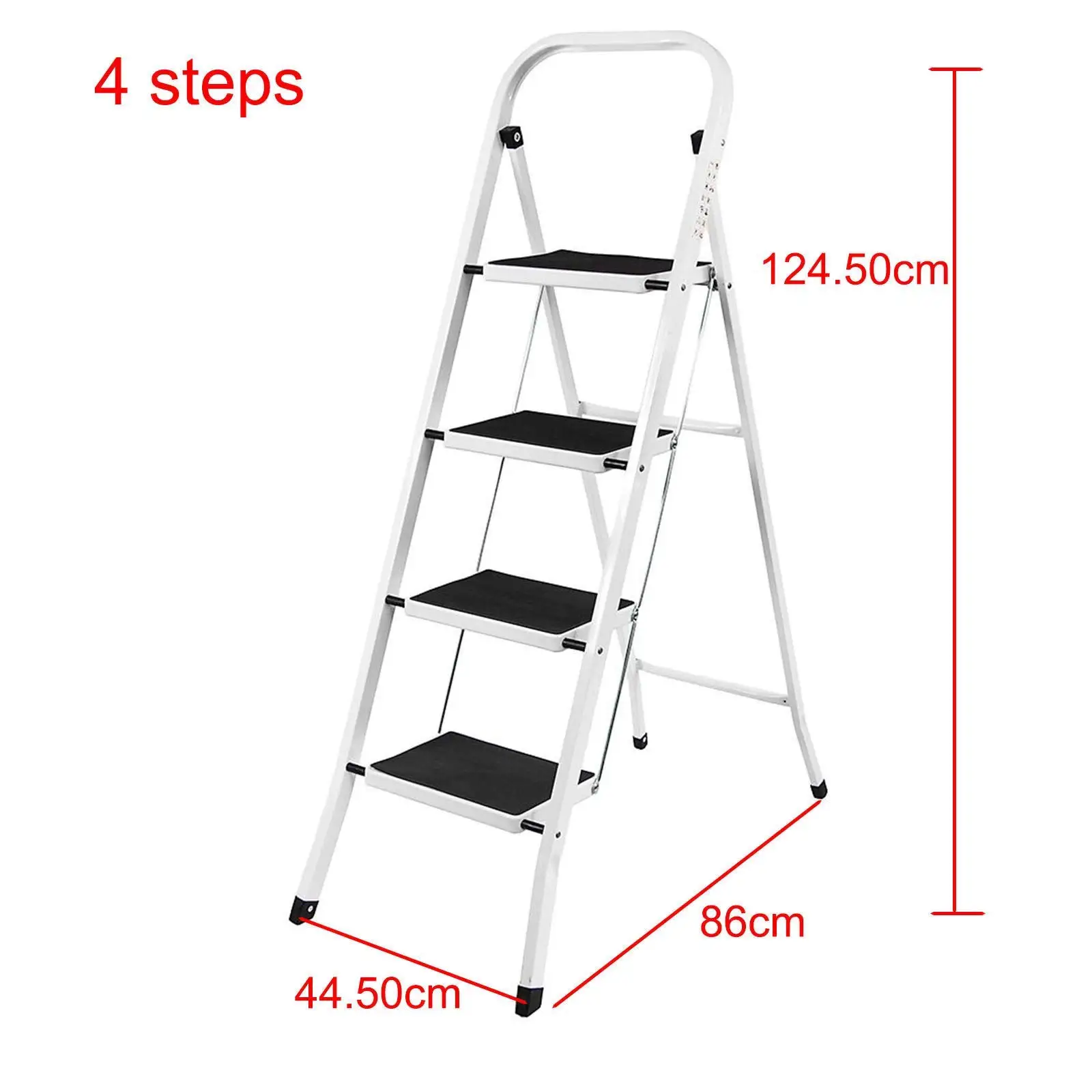 4  3 Step Ladder Folding Step Stool Anti-Slip with Wide Pedal Handrail,Heavy Duty Sturdy Safe Steel Small Ladder for Kitchen Clo