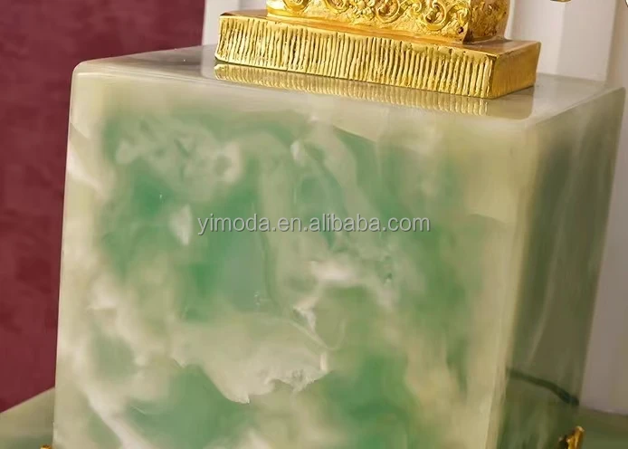 villa decoration table stand jade copper antique clocks for home living room luxury decor table clock