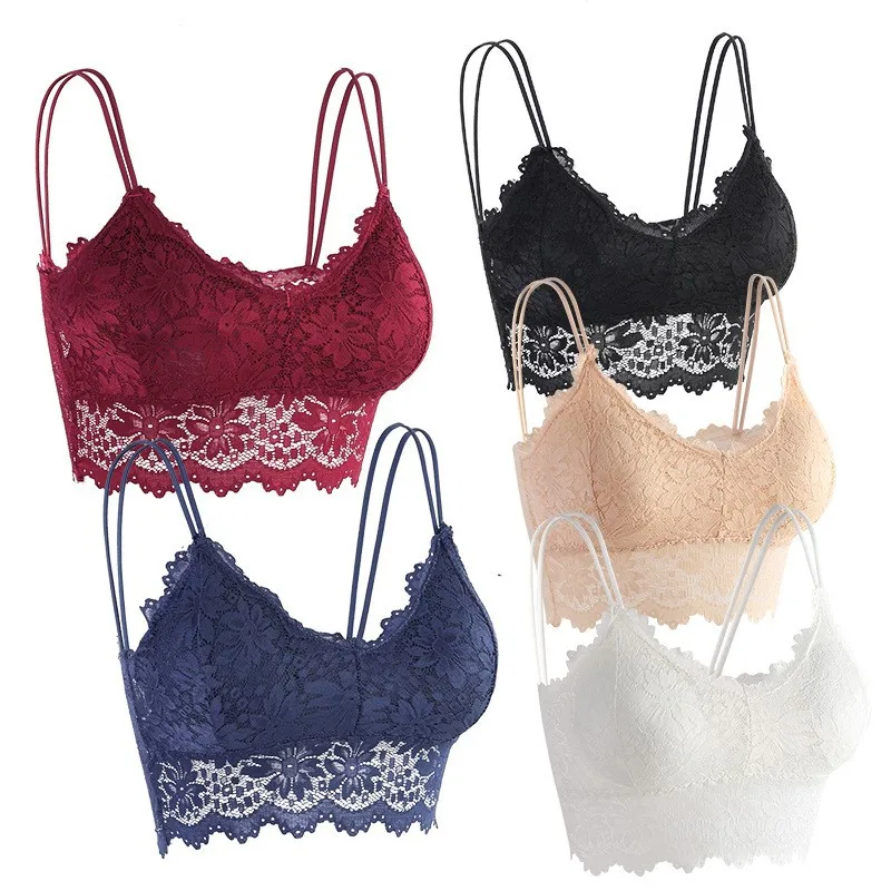 Factory Direct Lace Beautiful Back Women Underwear Ventilate Comfort Sexy Skeleton Sling Bra