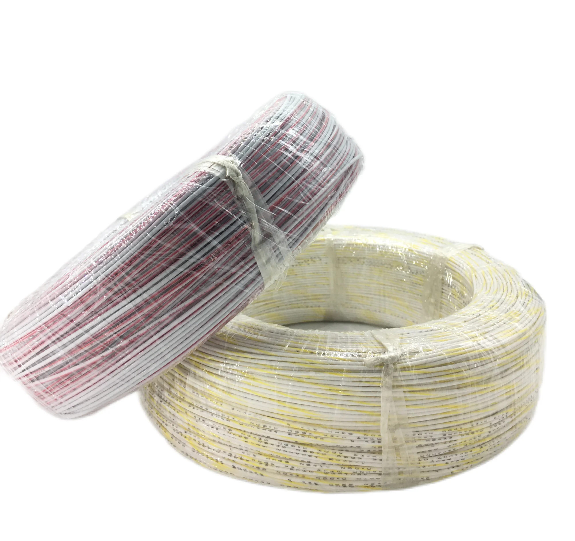 PTFE high temperature color wire 24awg double color wire nickel copper wire electric cable