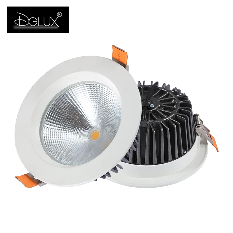 DGLUX OEM ODM Anti Glare Hotel Home COB Ceiling 10 15 20 30 40 w Waterproof IP65 Recessed Led Downlight