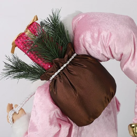 High Quality Best Selling Custom Cheap Factory Price Pink Christmas Santa Claus For Decoration