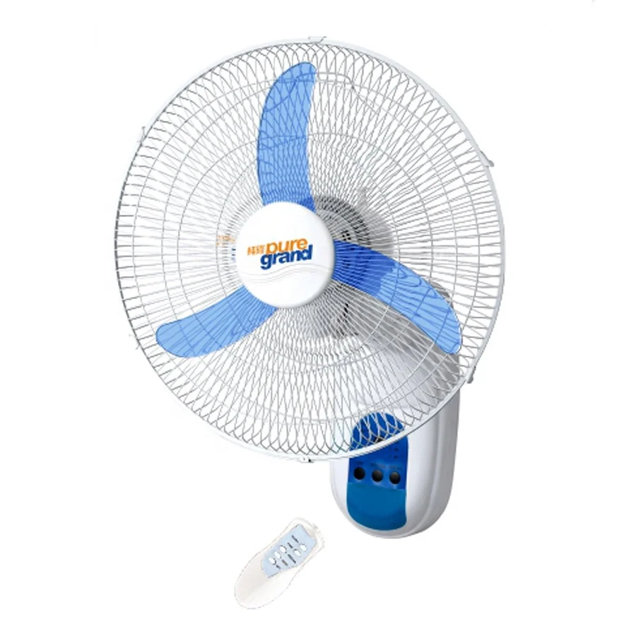 Vintage industrial electric home oscillating high velocity 16 inch wall mount electric air fan remote control