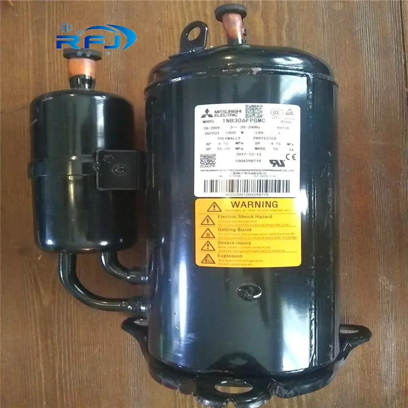  AC компрессор ротативного TNB306FPGMC для Mitsubishi Электрический 208-230V/1/60Hz вакуумного охлаждения
