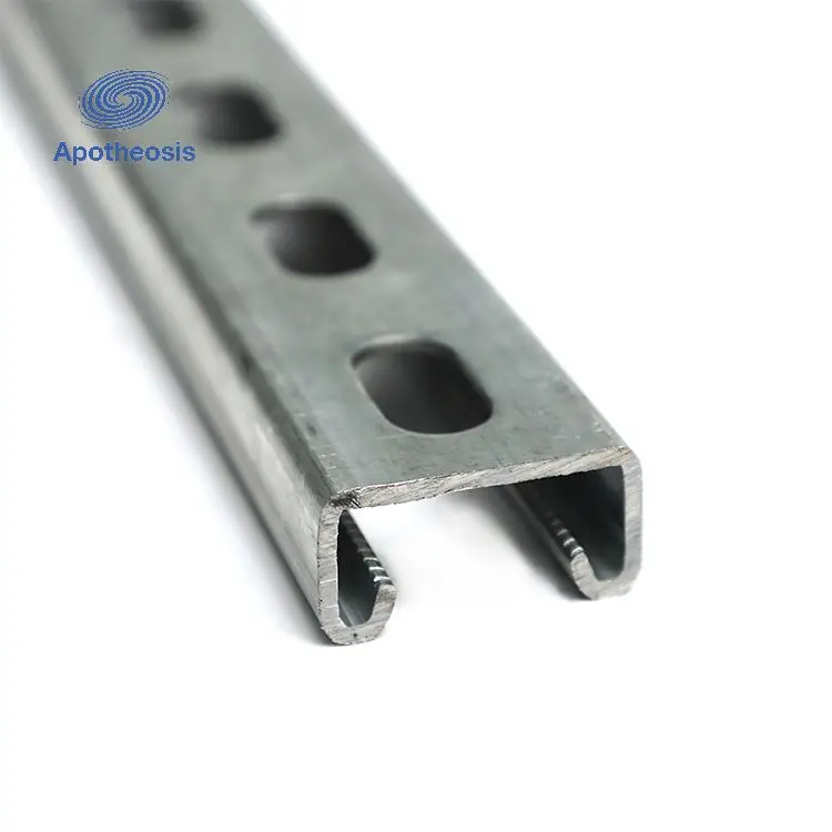 Slotted steel c/u unistrut channel/perforated steel section retailing
