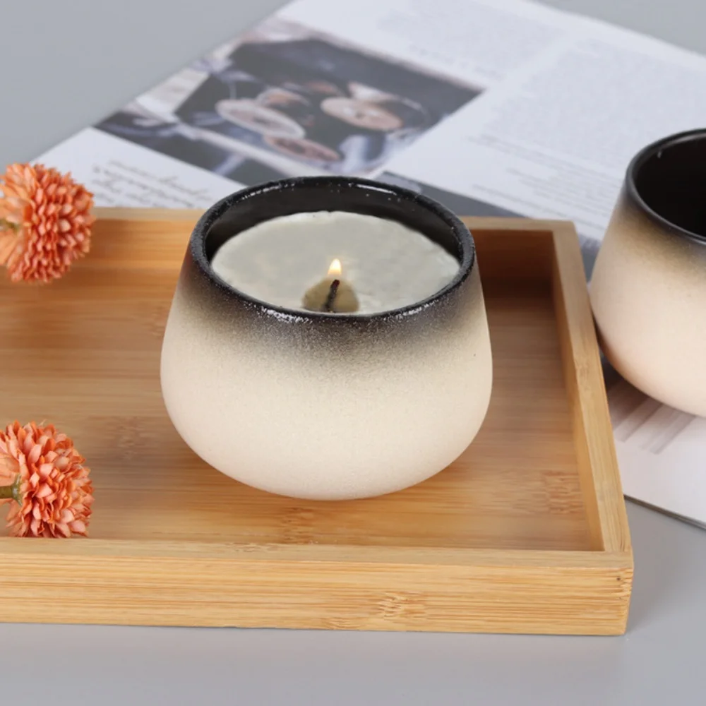 Custom Design Bulk Ceramic Candle Cups Vessels Perfect for DIY Projects & Artisans Stylish & Functional