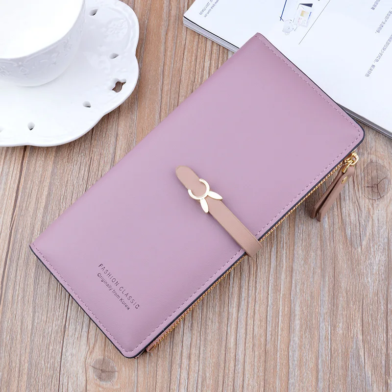 New arrival trend Fashion Zipper Buckle Multifunctional Long Clutch Purse Coin Slim Wallet