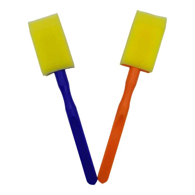 Big set 21pcs mixed paint brushes artist foam brush with colorful plastic wood body for watercolor oil acrylic painting