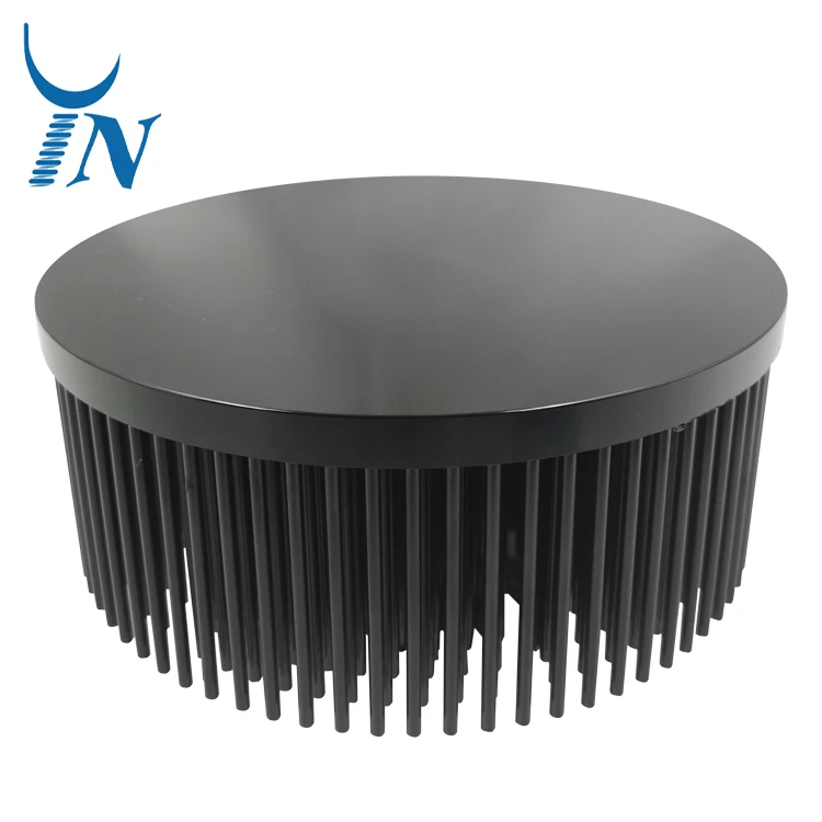 Custom D150mm Round Cold Forging Heat sink Aluminum Radiator Pin Fin Heat Sink for Led Light Radiator