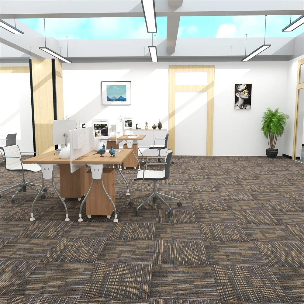 Carpet Supplier Good Price Carpet Commercial Office Loop Pile Square Carpet Tiles 50x50