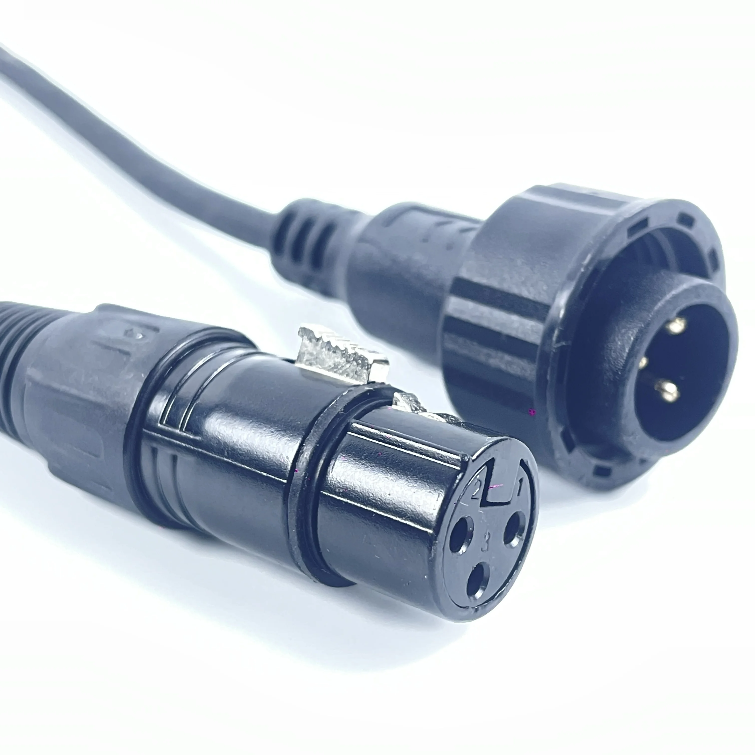 Professional Light Audio 1M Length Waterproof DMX Adapter Cable 3/5 Pin Optional Accept customization