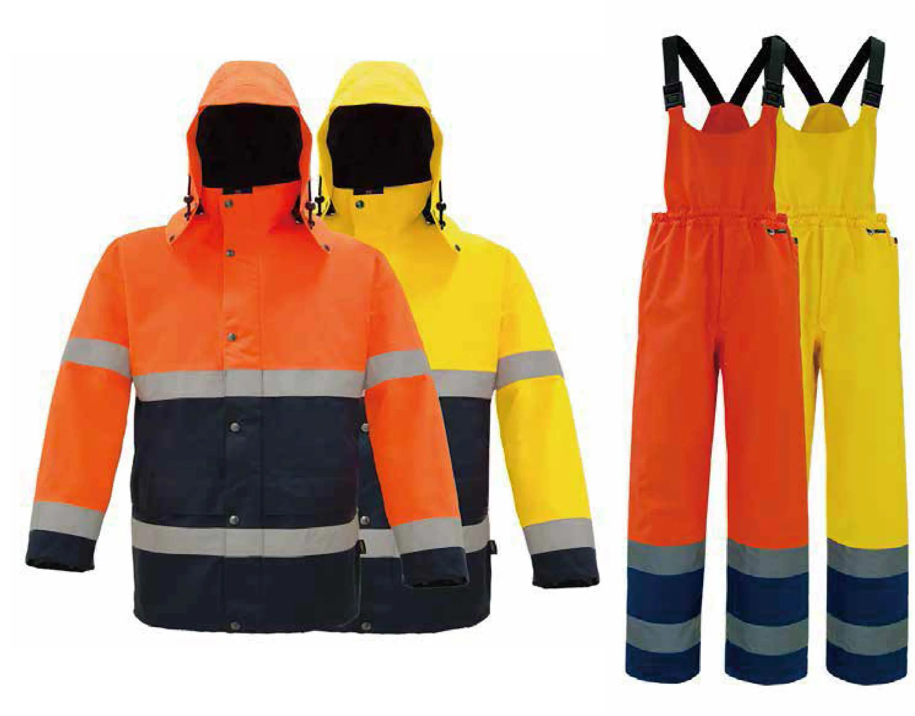 
high visibility safety workwear jacket with industrial TC reflective stripe 