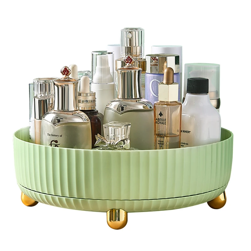 Home Intuition Round Plastic Lazy Susan 360 DegreeTurntable Food Storage Container for Kitchen