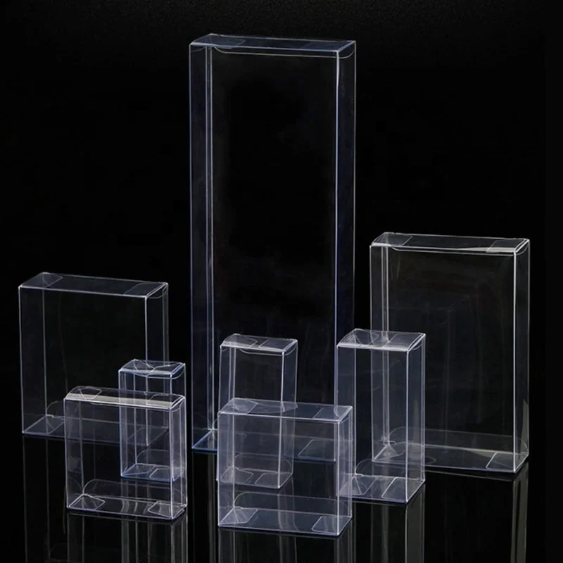 Small transparent hard food grade square clear plastic containers sweet packaging boxes for dessert packaging