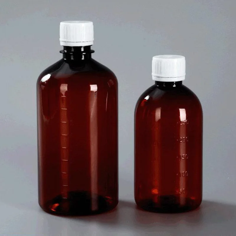 Food Grade PET Liquid Pharmaceutical Medicine Oral Cough Syrup Bottle