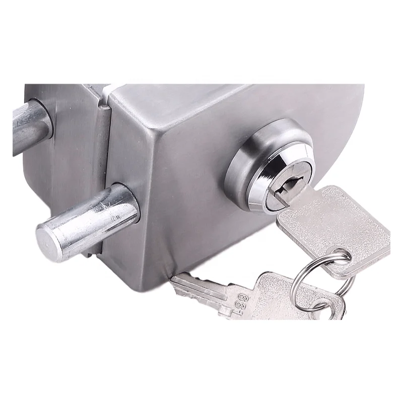 Kensharp Commercial Stainless Steel Door Hardware Glass Patch Fitting Lock Frameless Sliding Tempered Glass Door Lock