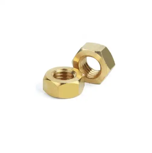 Yisen factory manufacture high quality DIN934 hex nuts brass material brass nuts M6 M8 M10 low price