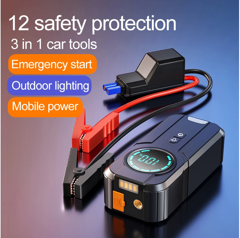 Wholesale Car Emergency Tools 8400mah Jumper Cable Car Battery Charger 12v 24v Peak 1000A  CAR JUMP STARTER POWER BANK