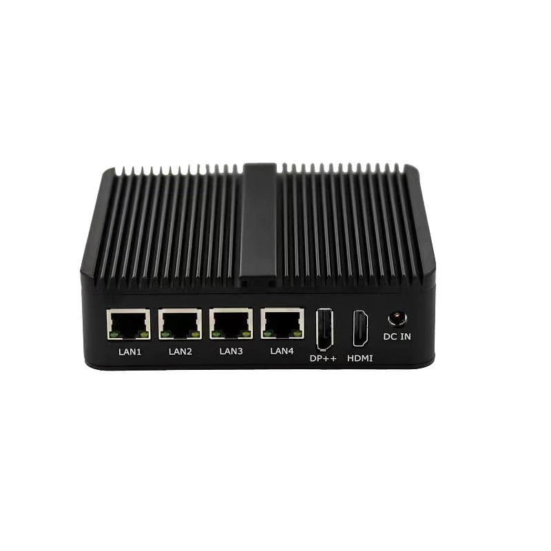 Cele-Ron J6426 Mini PC 12th Gen Fanless Quad-Core Supports DDR4 4*LAN Industrial Win10/Linux with HD VGA Display Port