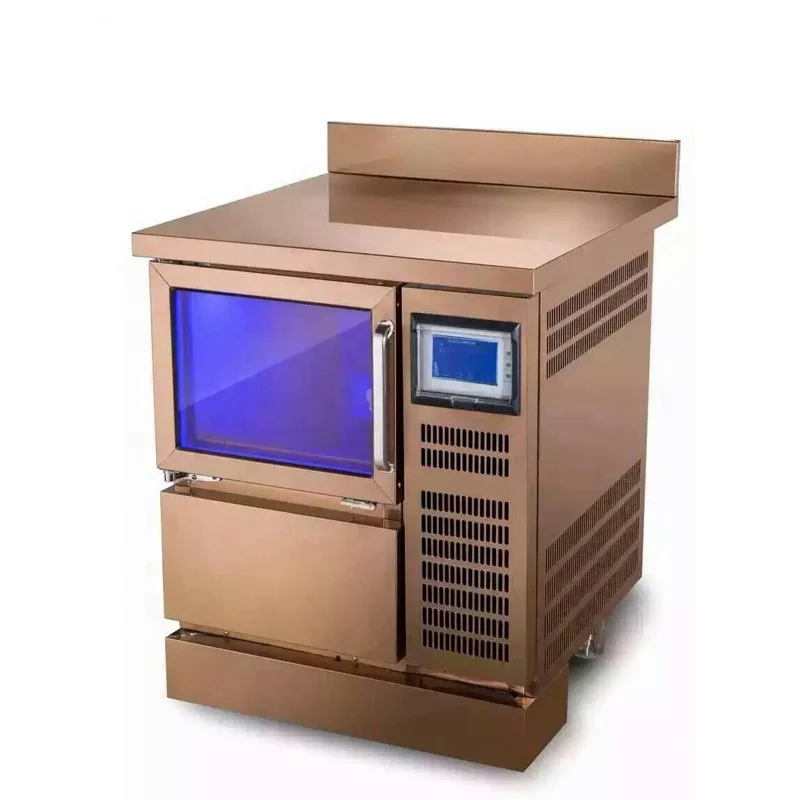 Commercial customize blue light worktop automatic desktop mini bar ice cube maker