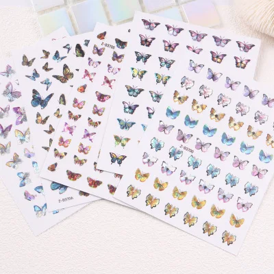3D Nail Art Sticker Collection Set Packs Different Designs 3D Butterfly sticker Accessories for DIY Nail Art Decoration