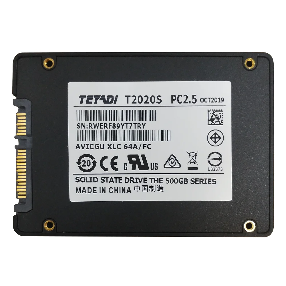 Desktop Hard Disk Drive 2.5 inch SATA3 SSD 500GB 1TB solid state hard drive with custom logo from manufacturer