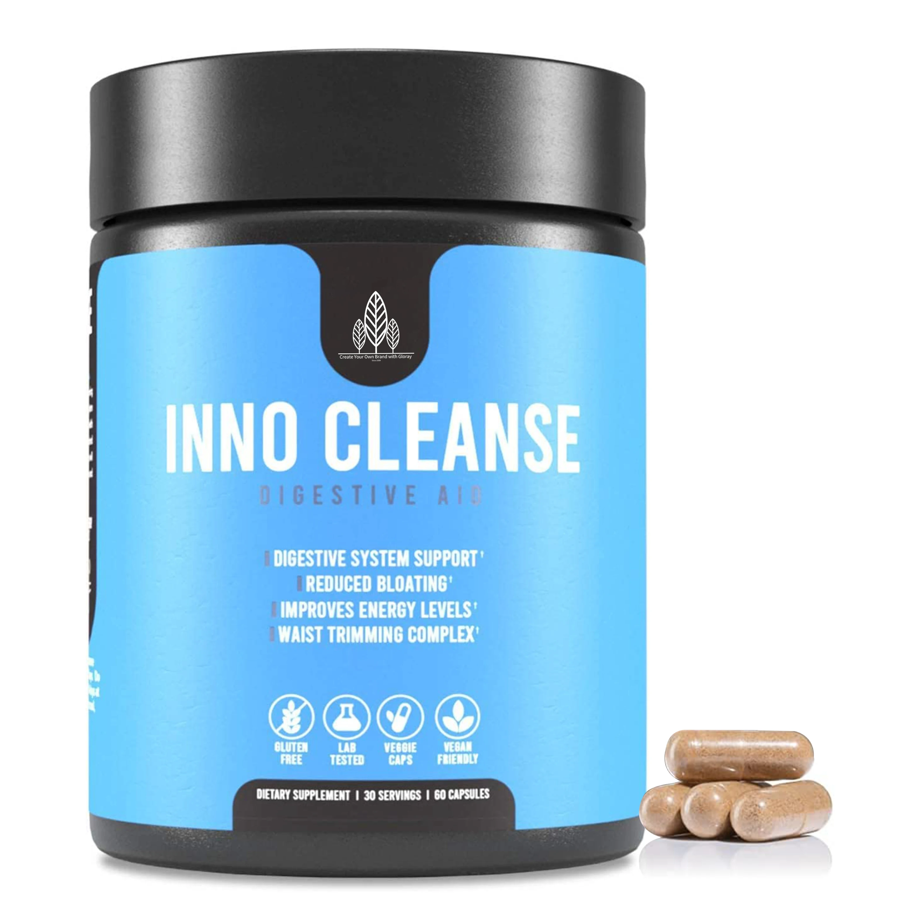 Inno Cleanse Capsule Waist Trimming Complex Digestive System Support Aid Reduced Bloating Energy Capsules Weight Loss
