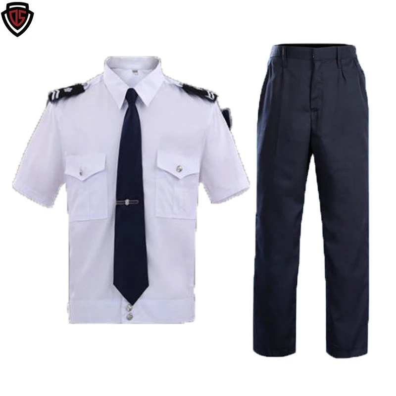 Double Safe Workwear Suit Short Sleeve White Private Security Uniform Suit Security Clothing  Security Guard Uniforms