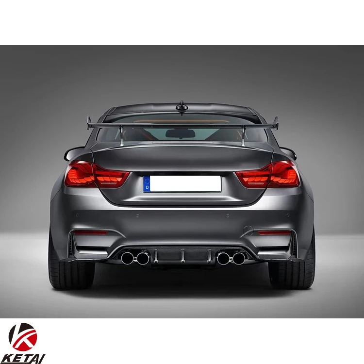 GTS Style Car Stainless Steel Bumper Body Parts High Wing Spoiler For BMW F80 F82
