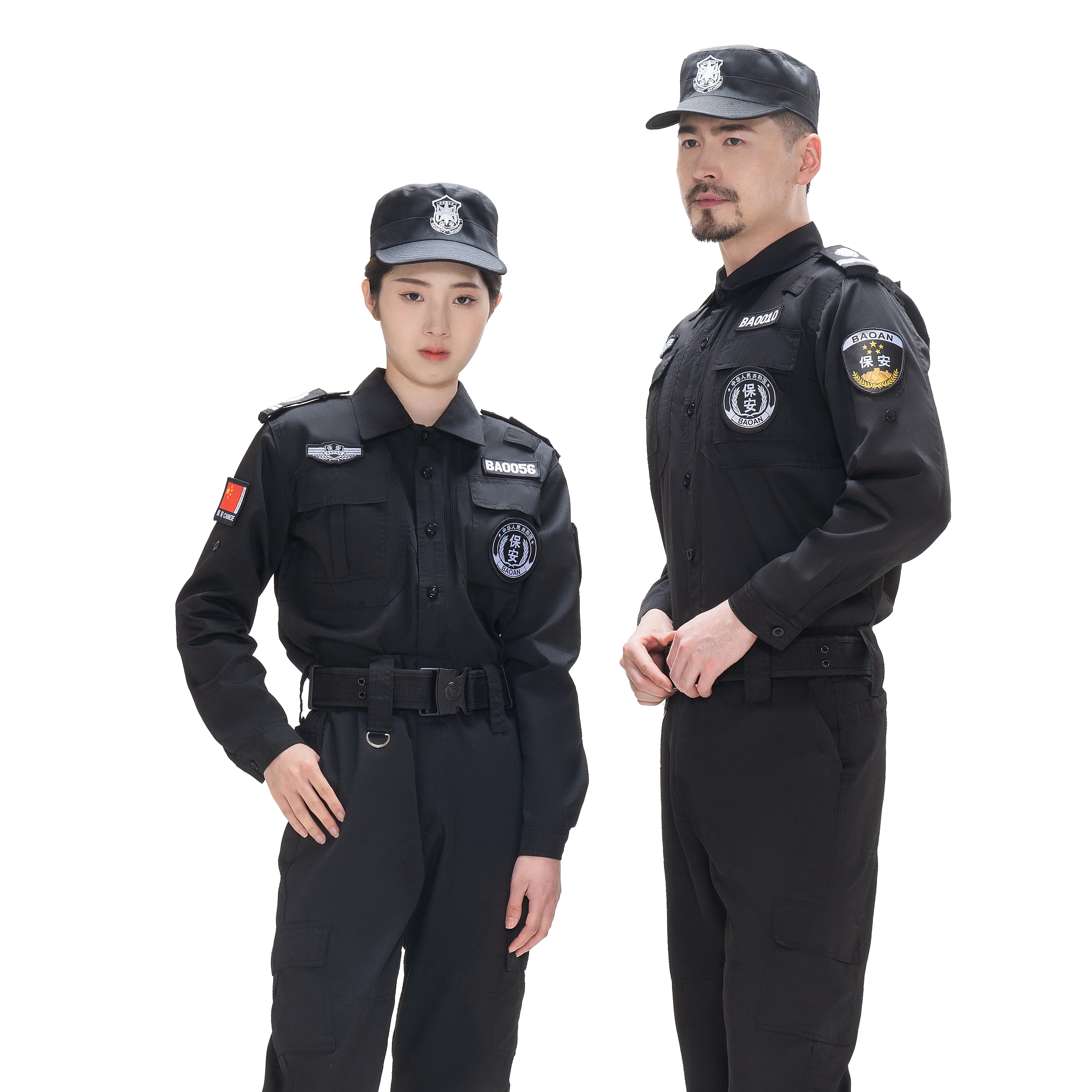 summer short long sleeve dark blue national patrol security uniforms black female security guard uniforms for sale