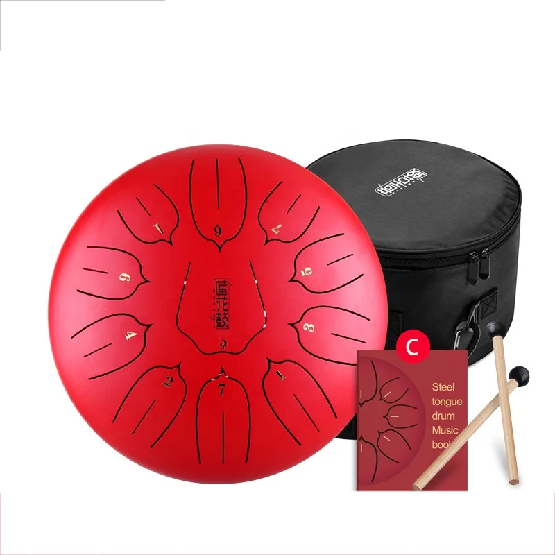 Christmas Gifts Presents Steel Titanium Alloy 11 Tone 10-12 Inch Lotus Ethereal Drum C class