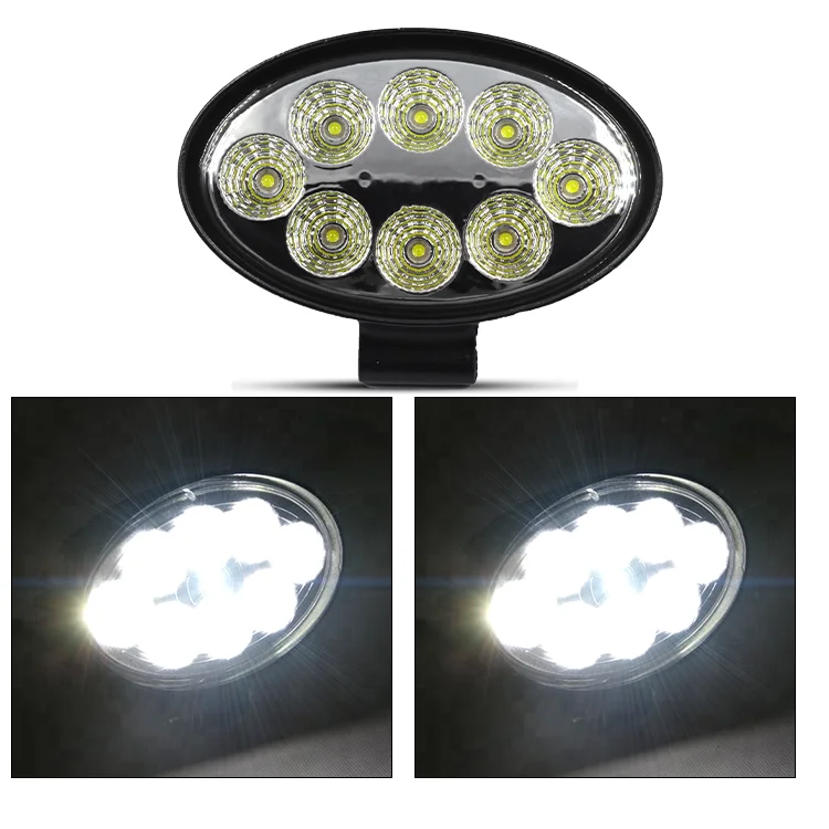 kaidisi 2020 NEW super bright 24w 144W high power led chips 8leds led work light round 24V for Truck Motorcycle SUV Offroad