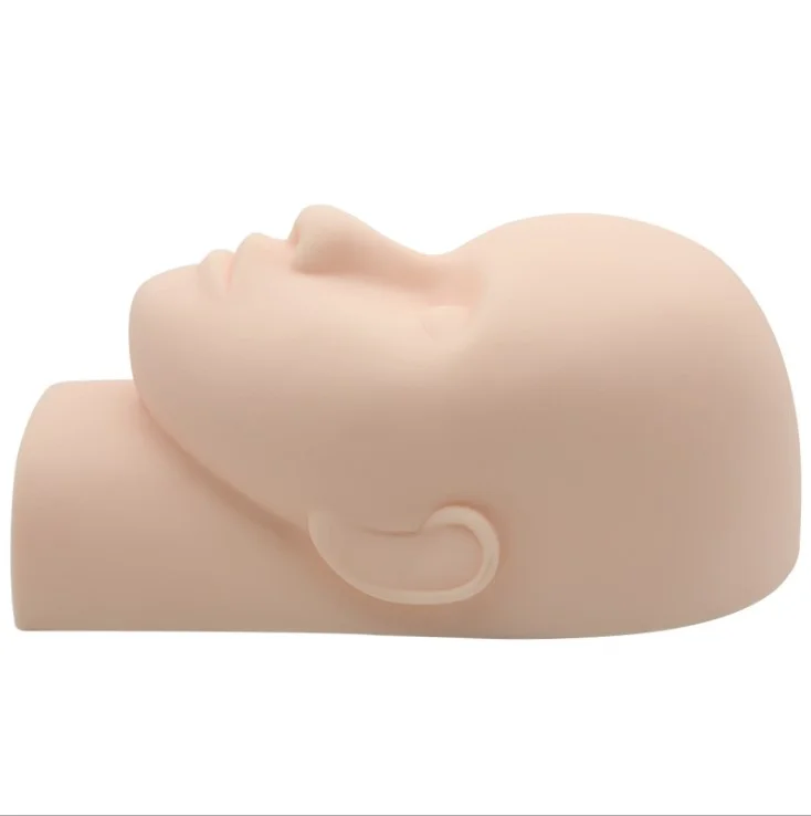Wholesale Silicone Training Eyelash Extension Mannequin Head Skin Pad Flat Model Practice Head Face