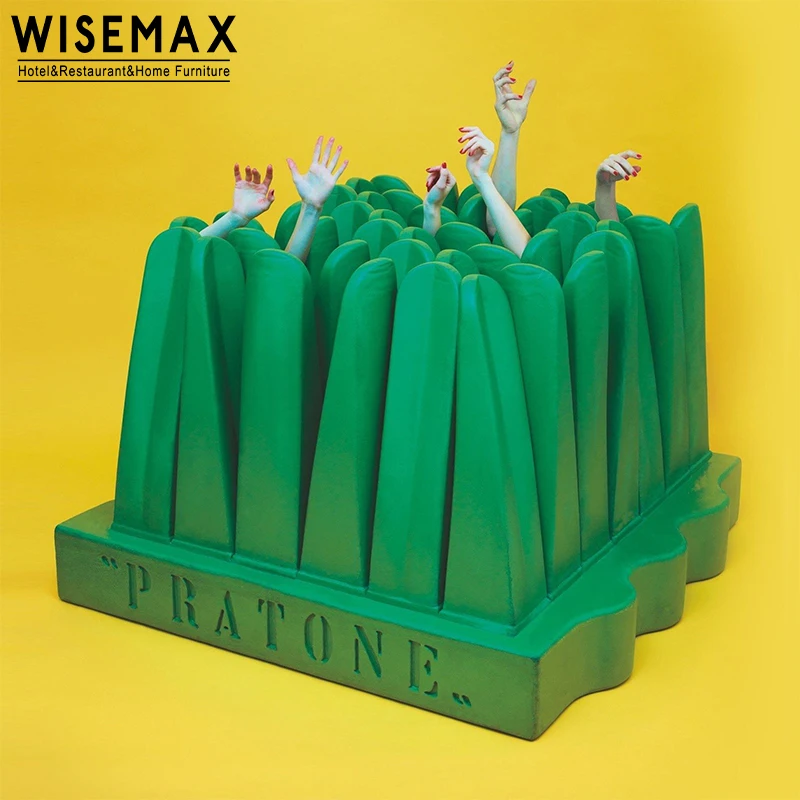 WISEMAX FURNITURE designer furniture home decor luxury single sofa plastic glass leisure chair sofas for hotel