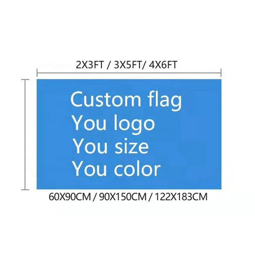 
Any Size Digital Printing Logo flag banner custom normal country 100D flags 3x5 ft 