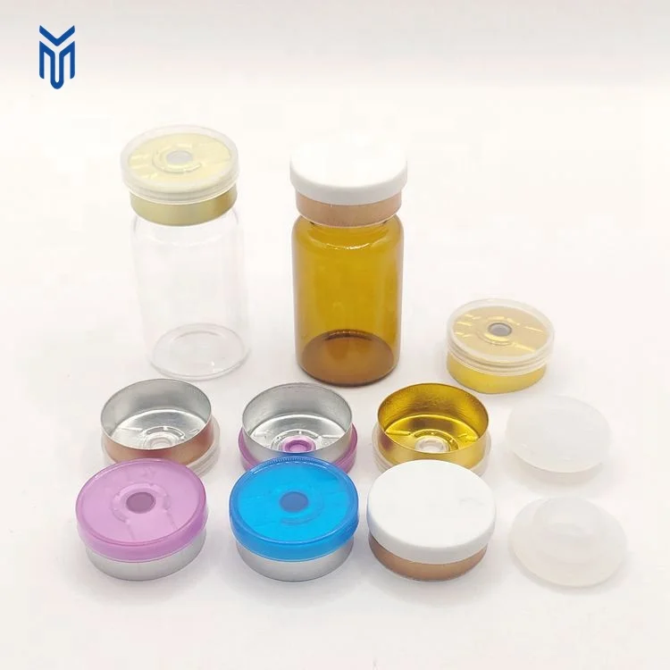 Wholesale 20mm color Tear Off Cap Aluminum Plastic Flip Top Vial Caps For Injection Bottle
