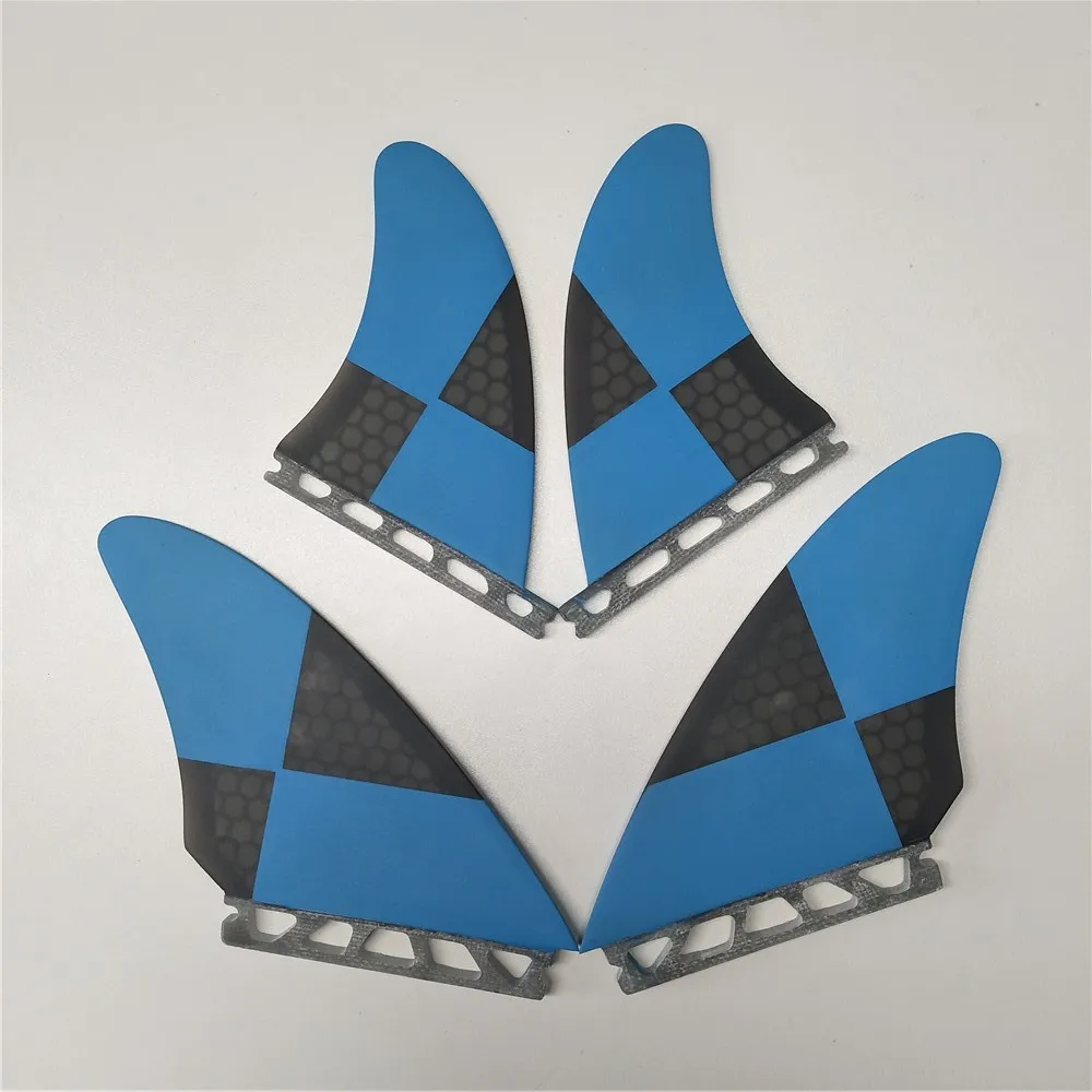 Quad set surf fin single tab fins fiberglass surfboard Fins