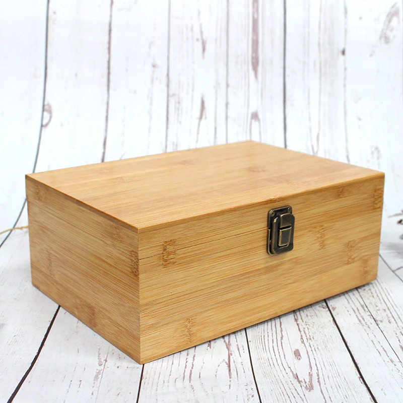 custom Storage Container to Store All Herbs Smoking Accessories Grinder Pipe Rolling Papers Bamboo Herb Stash Box