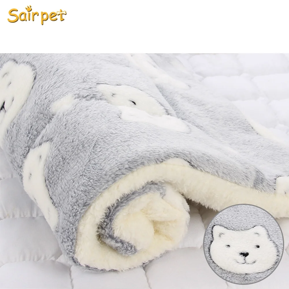 Sairpet Super Soft and Fluffy Premium Dog Blanket Pet Mat Cute Flannel Fleece Throw for Puppy Dog Cat Multi Color