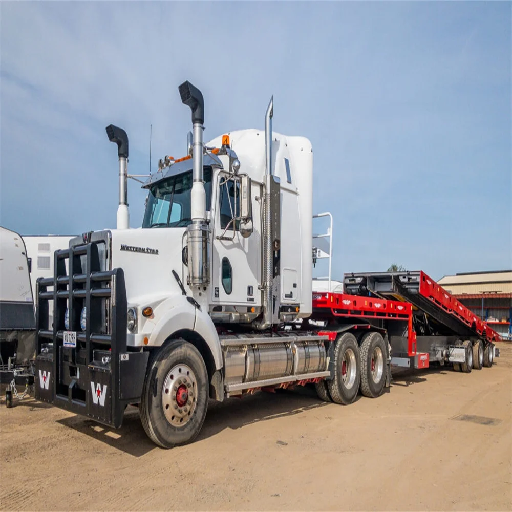 BERKLEY Heavy Duty Chassis Low Bed Step Deck Trailer AU Slide Standard Lowbed Semi Trailer Hydraulic Tilting Drop Deck Trailer