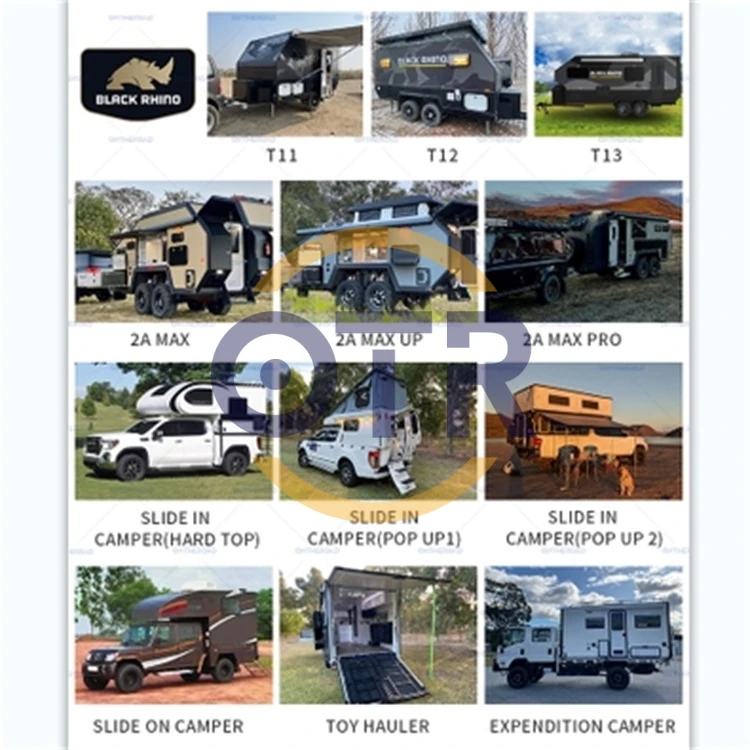 Mini Caravanas Tent Trailer Camping Water Tank Hybrid Popup Aluminum Light Weight Off Road Camper Trailer