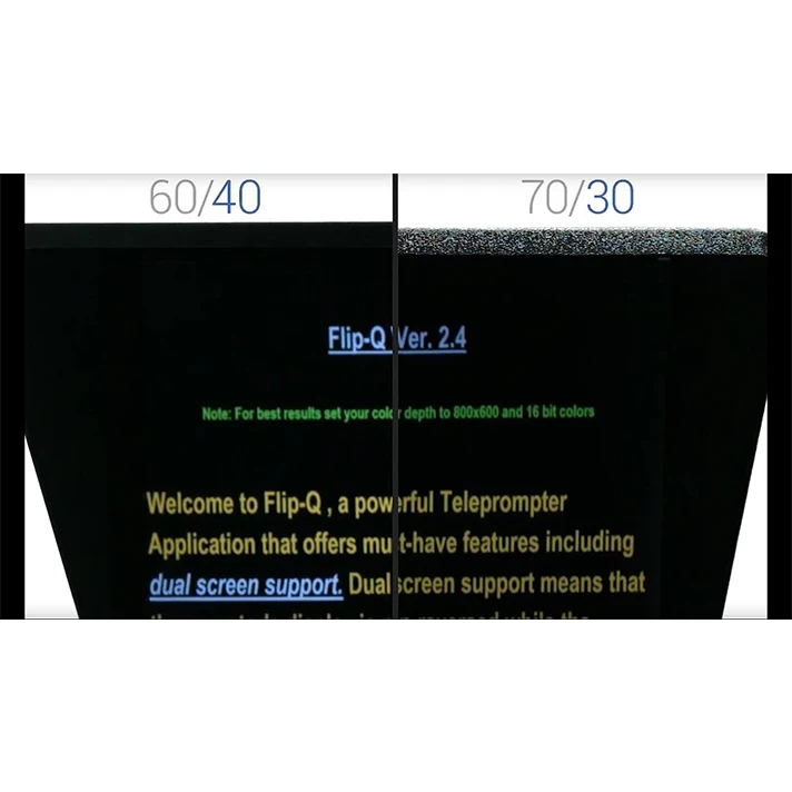 60/40 beamsplitter glass factory supply teleprompter glass