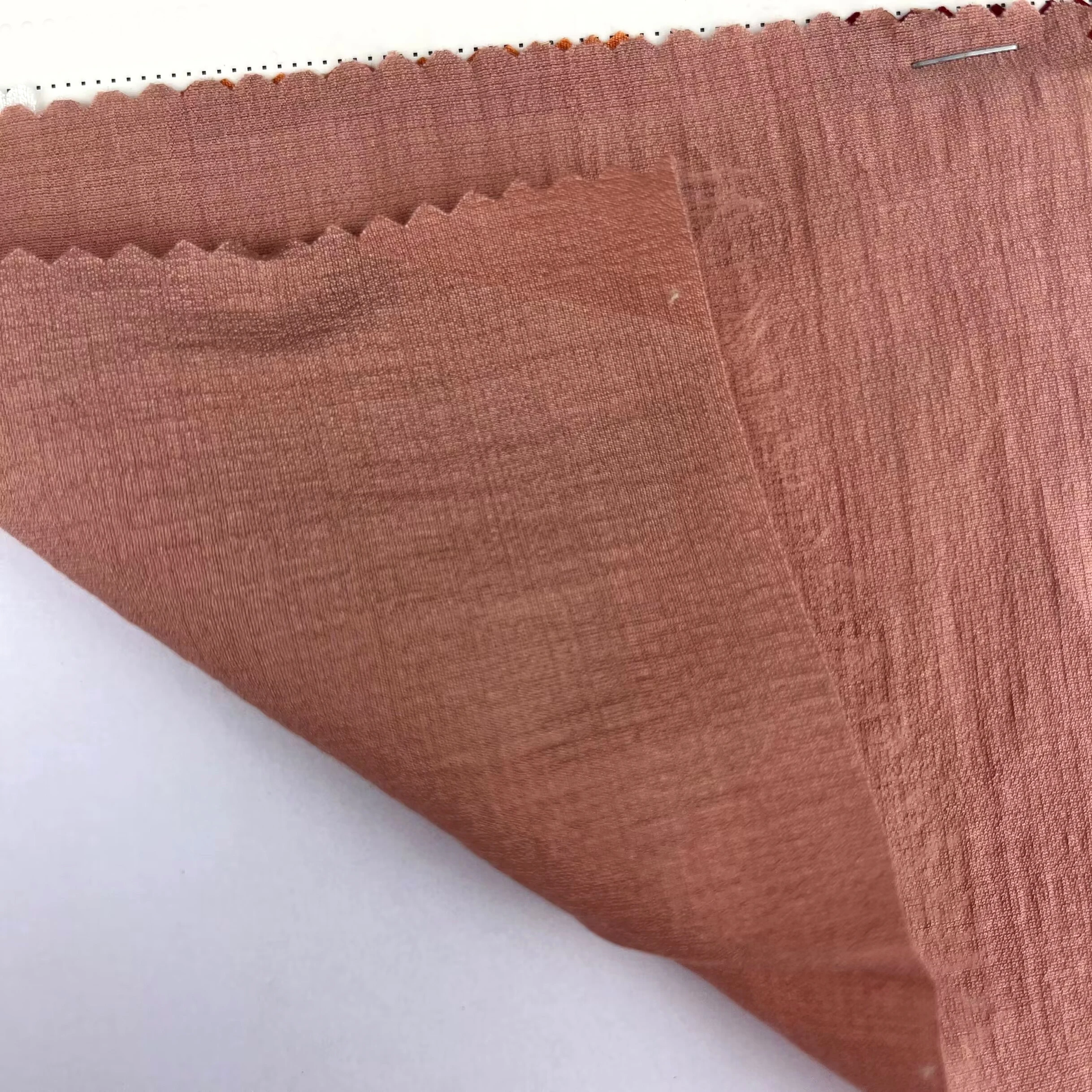Chiffon supplier Guangzhou 86 Rayon 11 polyester 3 nylon 135g Moss Crepe chiffon design fabric