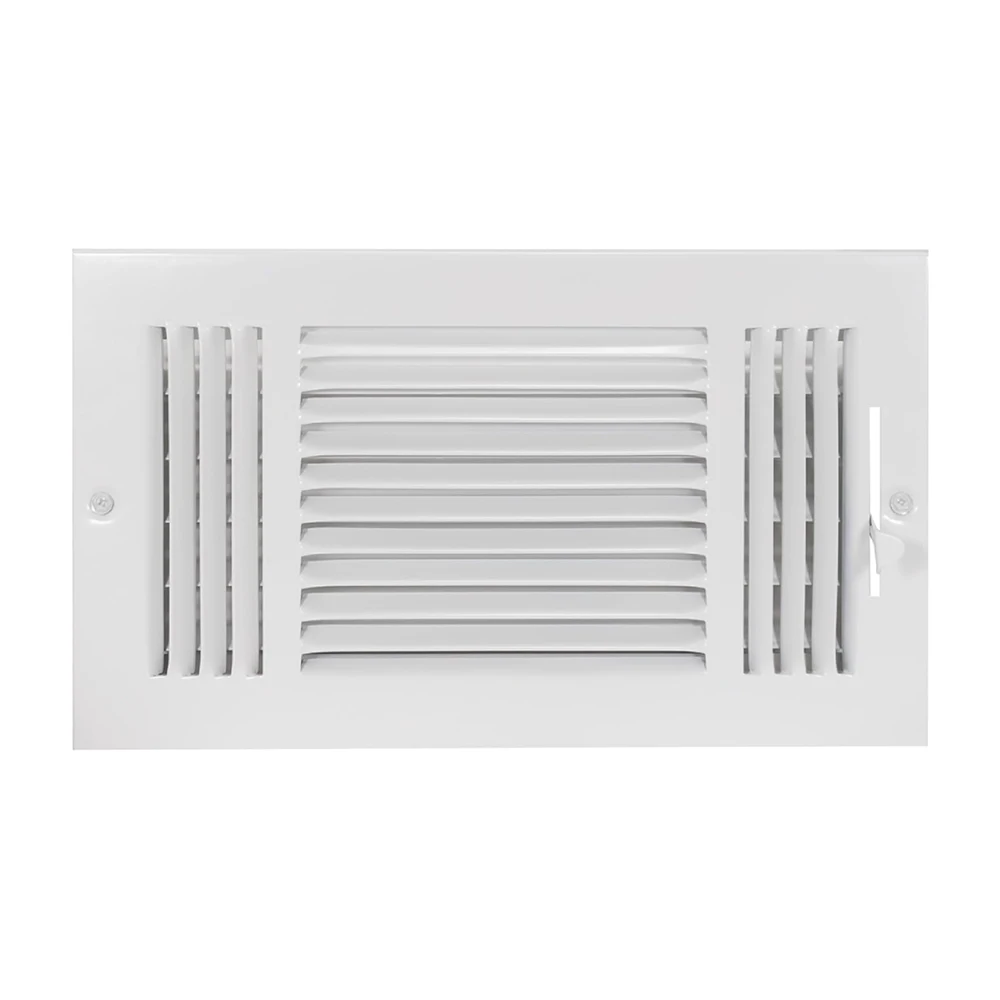 Hot sale 3-Way Stamped Face Steel Ceiling/sidewall Air Supply Register Vent Cover Actual Outside Dimension