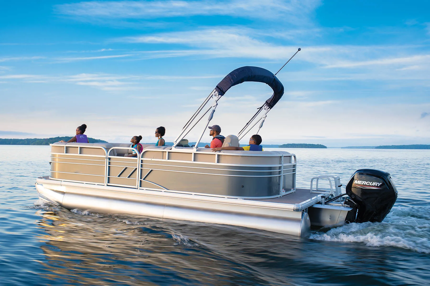 2022 New Style High Speed Barge Floating Pontoon Boat with Tent